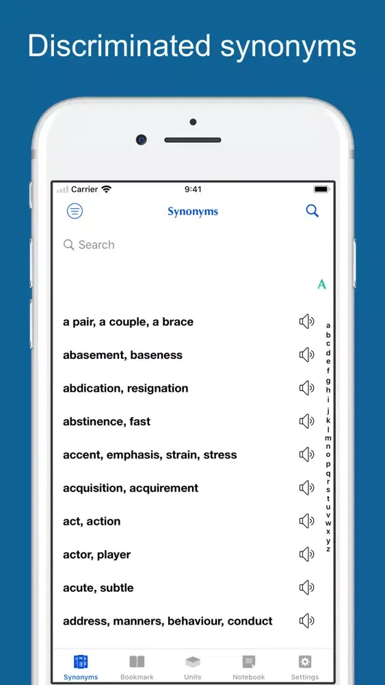 Captures d'écran de English Synonym Discriminated