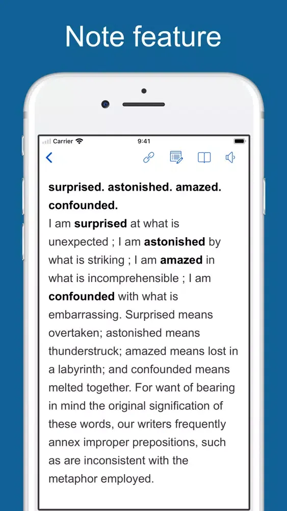 Captures d'écran de English Synonym Discriminated