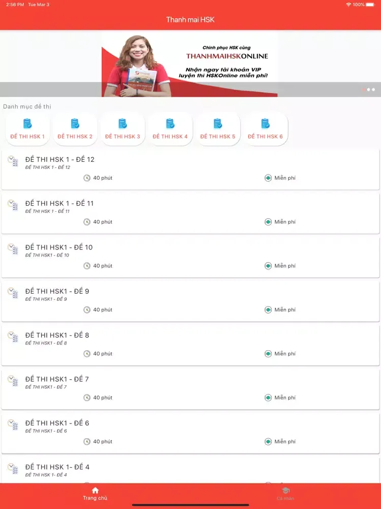 Thanhmai HSK Online iPad 应用截图