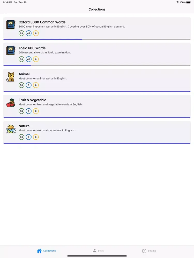 Zrzuty ekranu Flashmem: 3000 Words English iPad 
