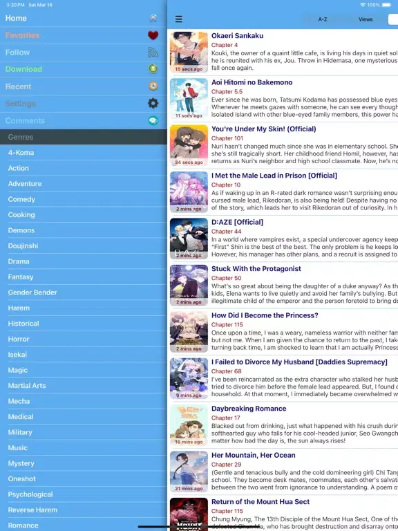 Manga World - Anime Stream iPad  سکرین شاٹس