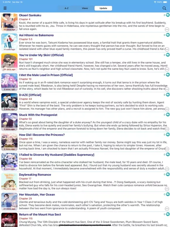 Manga World - Anime Stream iPad  سکرین شاٹس