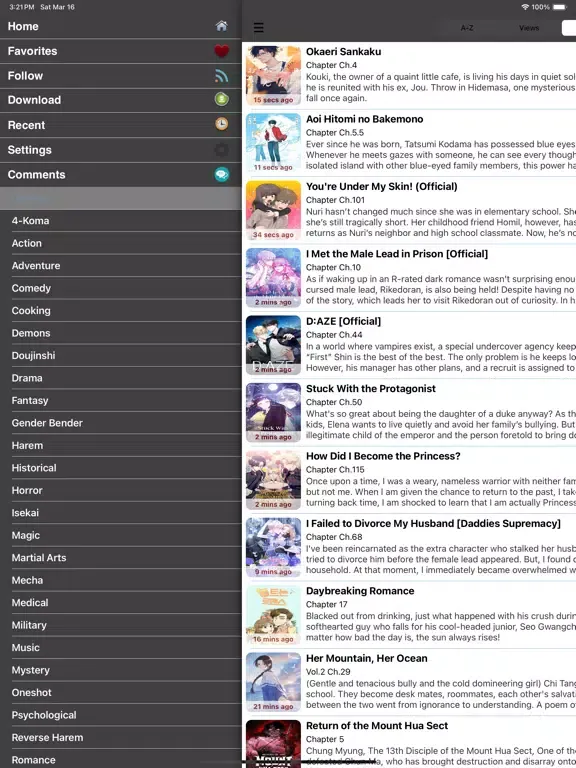 Manga World - Anime Stream iPad  سکرین شاٹس