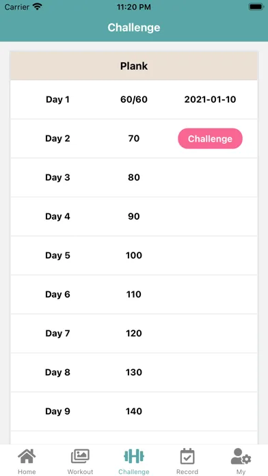 The 30-Day Plank Challenge سکرین شاٹس