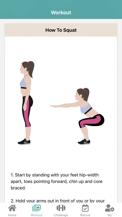 The 30-Day Squat Challenge スクリーンショット
