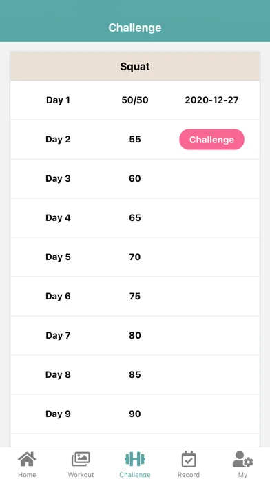 The 30-Day Squat Challenge スクリーンショット