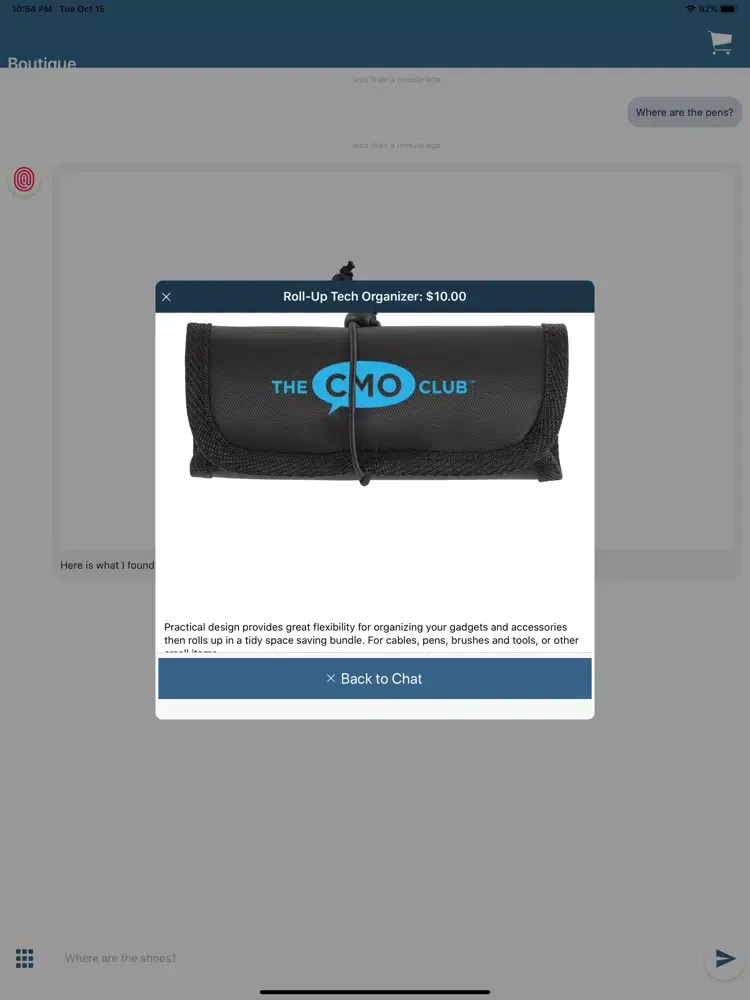 The CMO Club Boutique iPad  스크린샷
