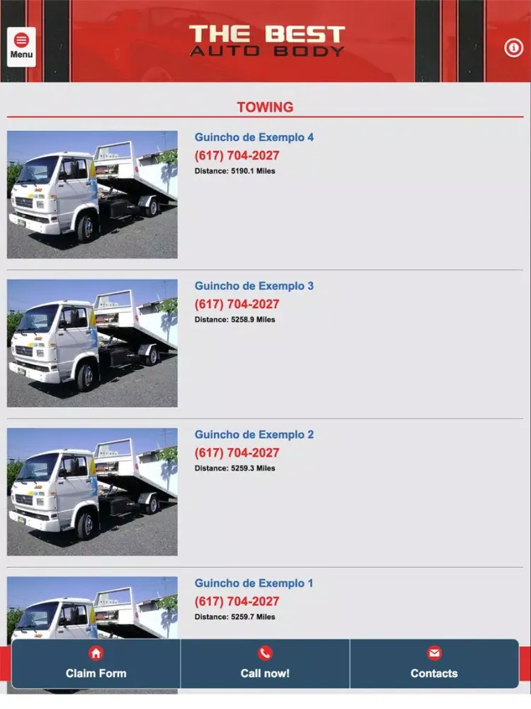 The Best Auto Body iPad  Screenshots