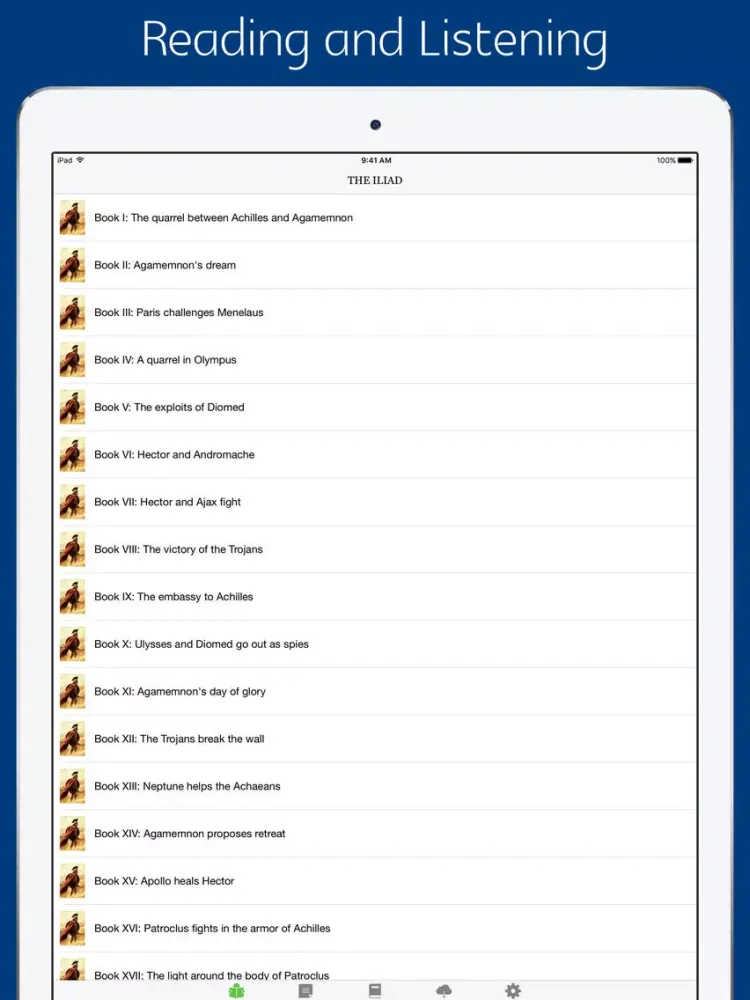 Ảnh chụp màn hình của The Iliad - notes, sync transcript iPad 