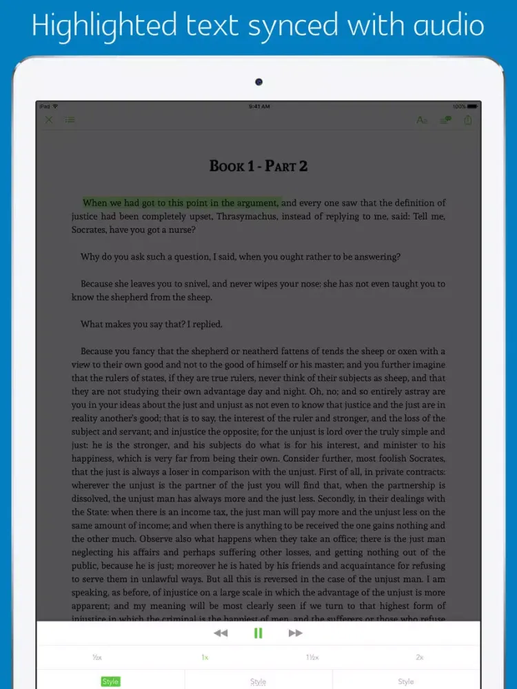 The republic - sync transcript, audio iPad 應用截圖