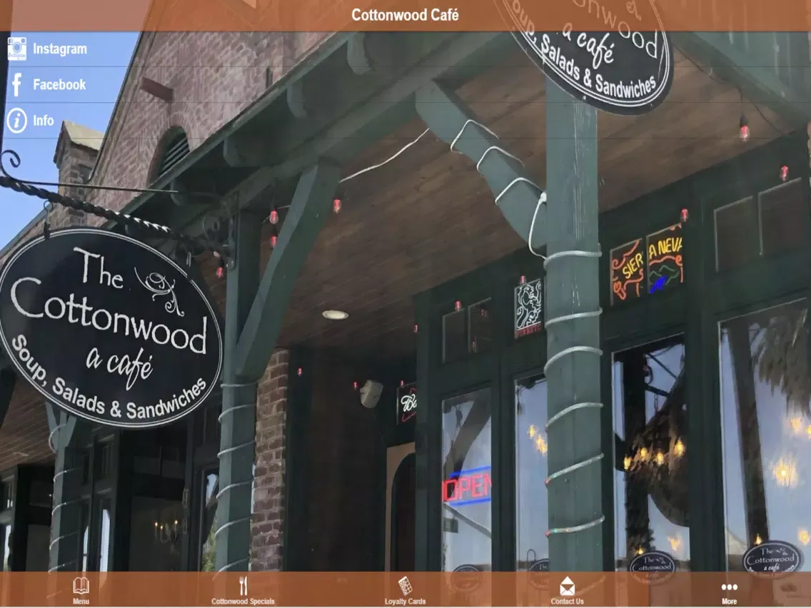 Tangkapan layar The Cottonwood A Cafe iPad 