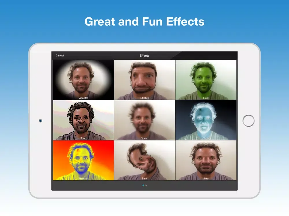 Fun Face - Live Photo Effects iPad 应用截图
