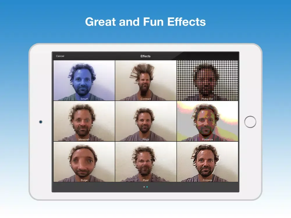 Fun Face - Live Photo Effects iPad 应用截图