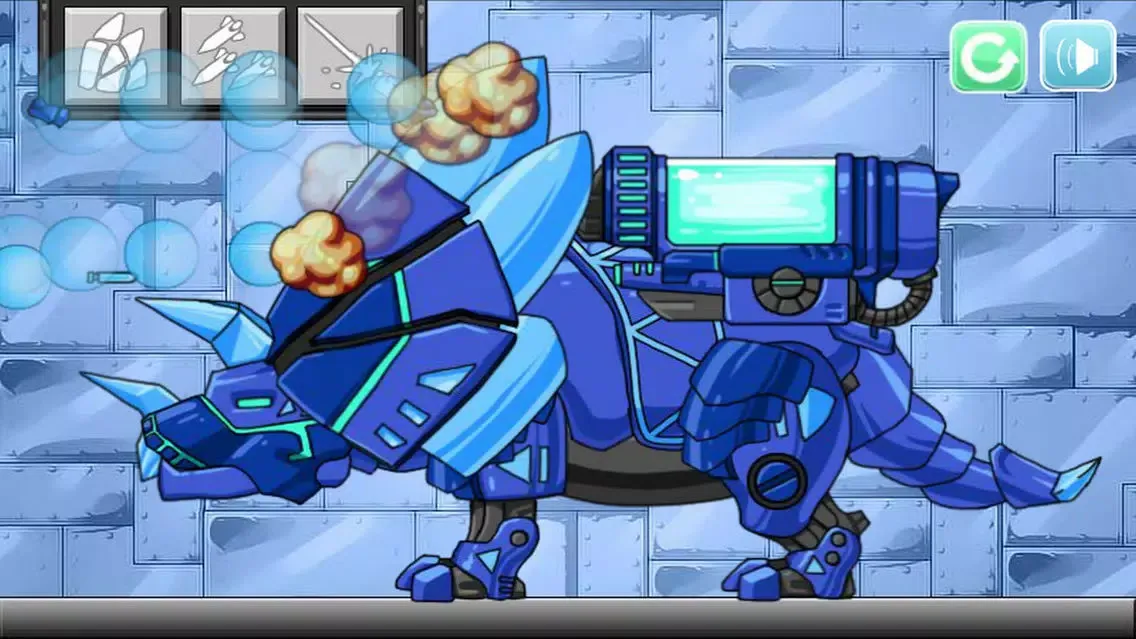 Dino Robot - Tricera Blue سکرین شاٹس