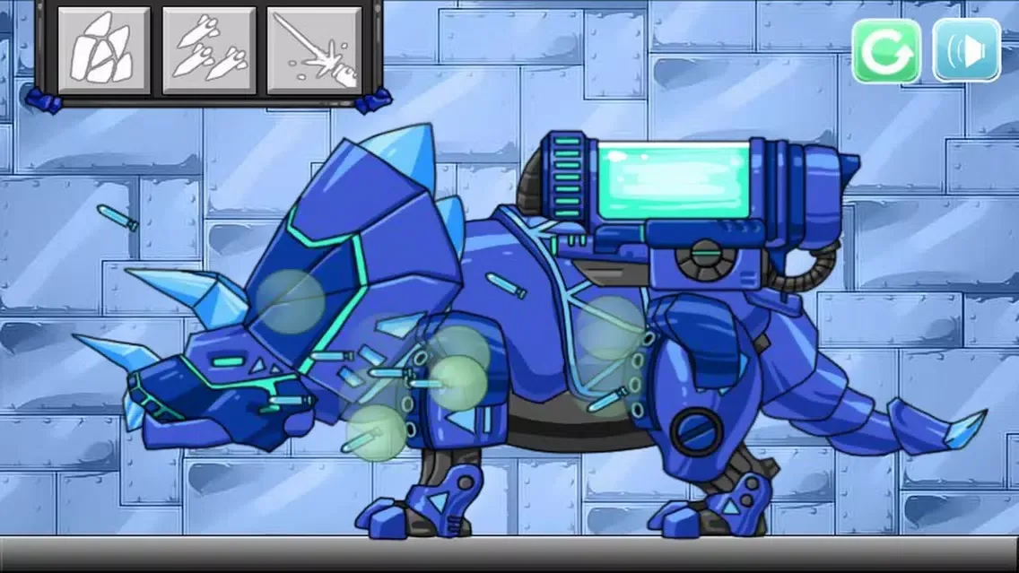 Dino Robot - Tricera Blue سکرین شاٹس