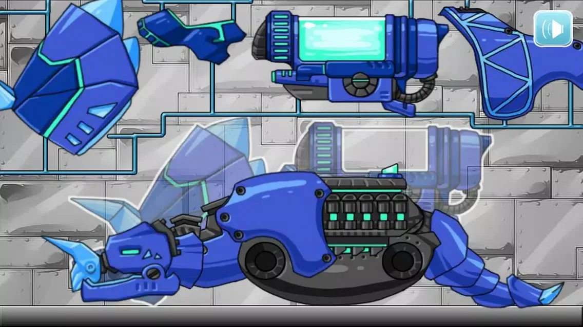 Dino Robot - Tricera Blue سکرین شاٹس