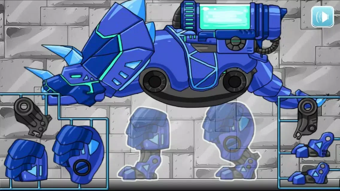 Dino Robot - Tricera Blue سکرین شاٹس