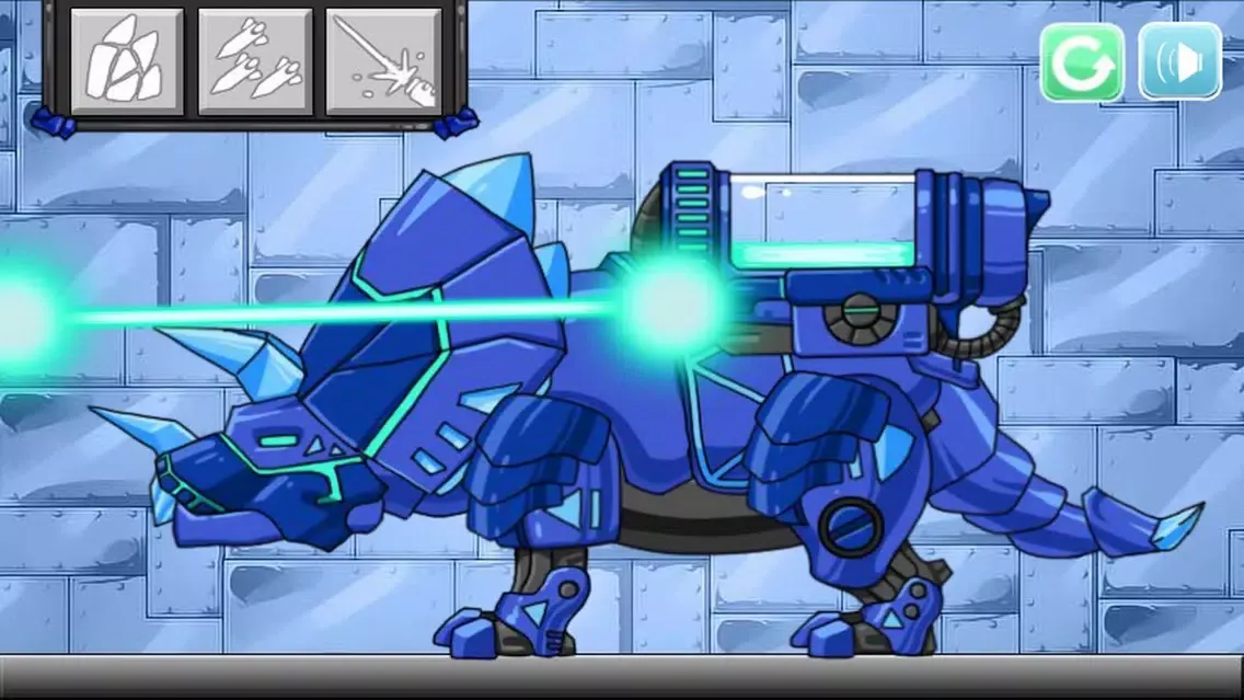 Dino Robot - Tricera Blue سکرین شاٹس