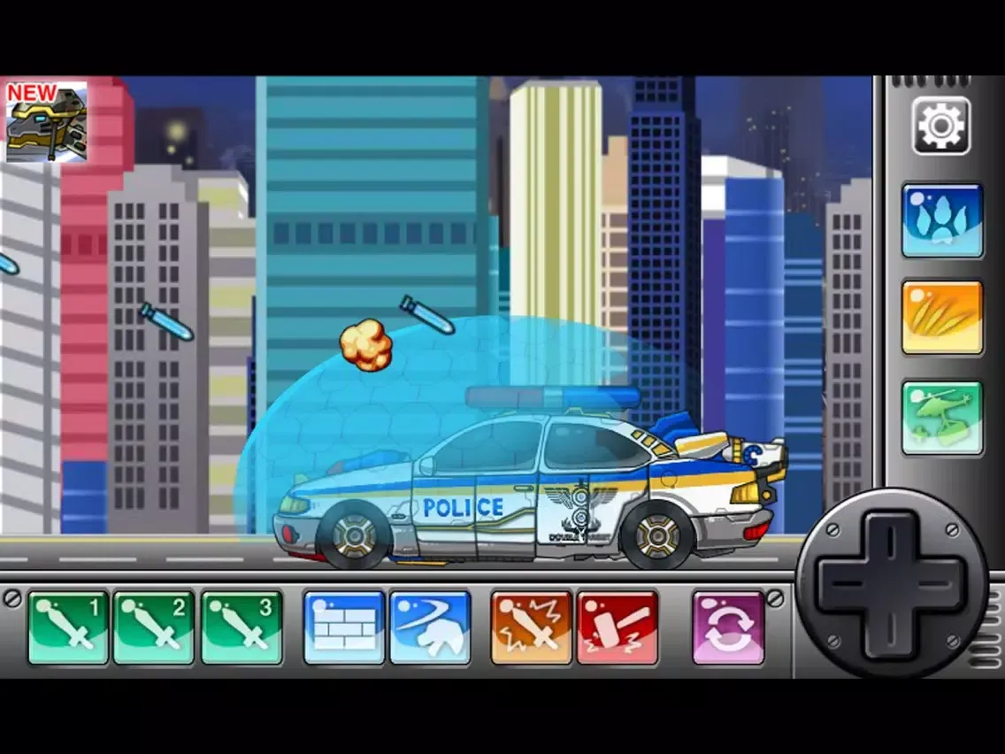 صور Combine! Dino Robot - T-rex Cops iPad 