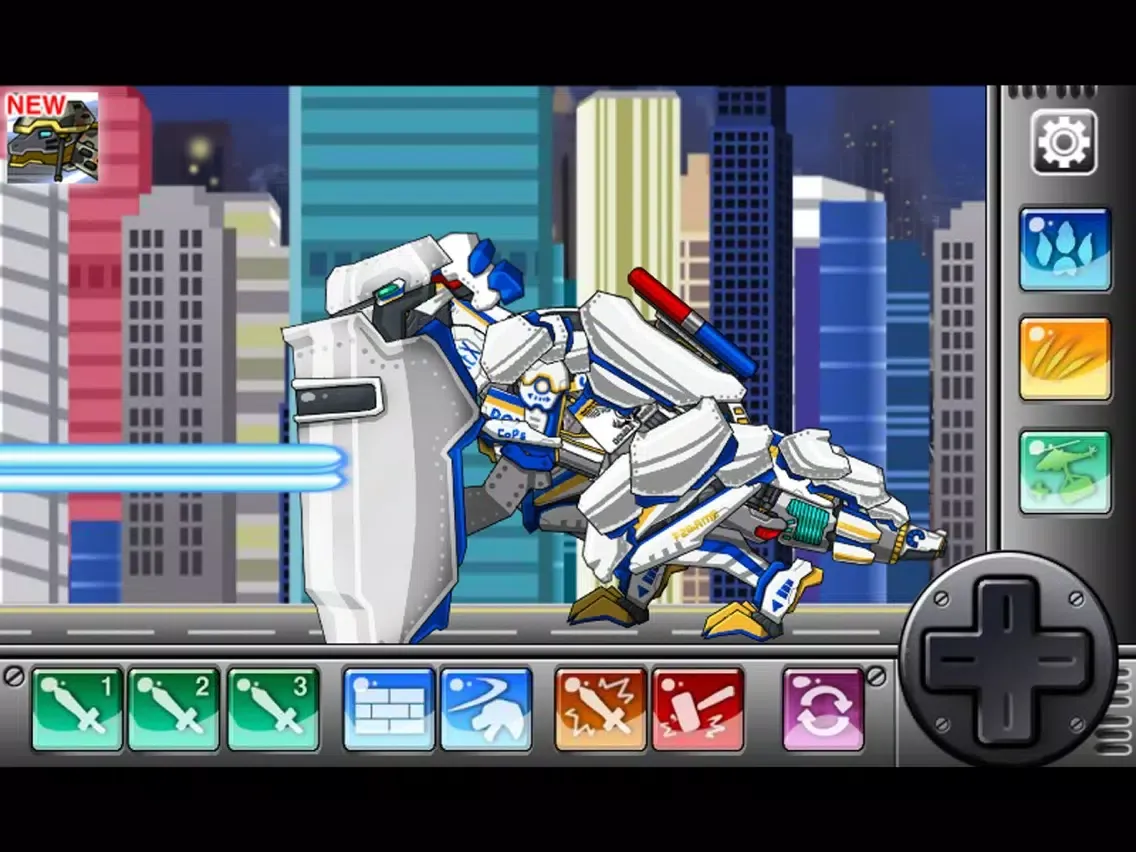 صور Combine! Dino Robot - T-rex Cops iPad 