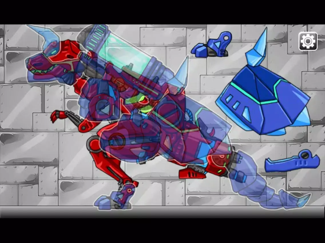 Zrzuty ekranu Combine! Dino Robot - Tyranno + Tricera iPad 