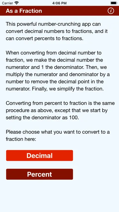 Zrzuty ekranu As a Fraction