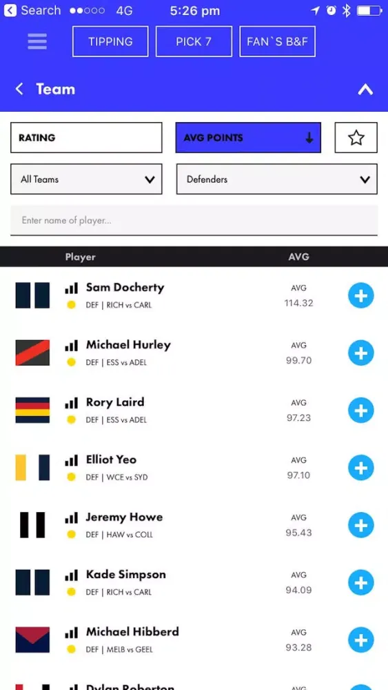 The Game AFL Tipping & Fantasy应用截图