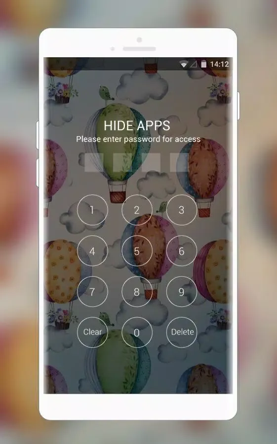 Theme for Girls: Hand Drawn Hot Air Balloon Skin Screenshots