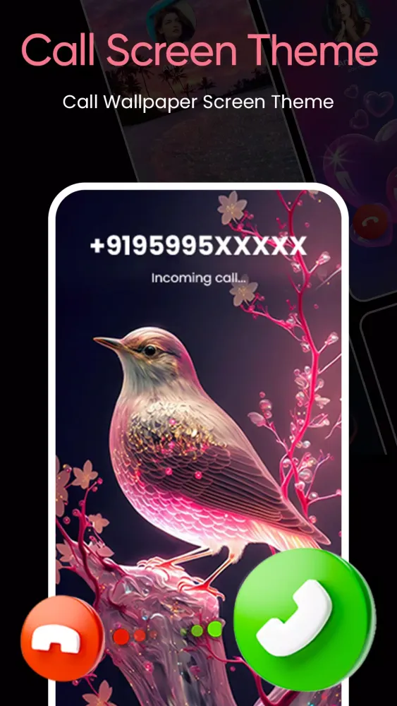 Ảnh chụp màn hình của Color Call Screen Caller Theme