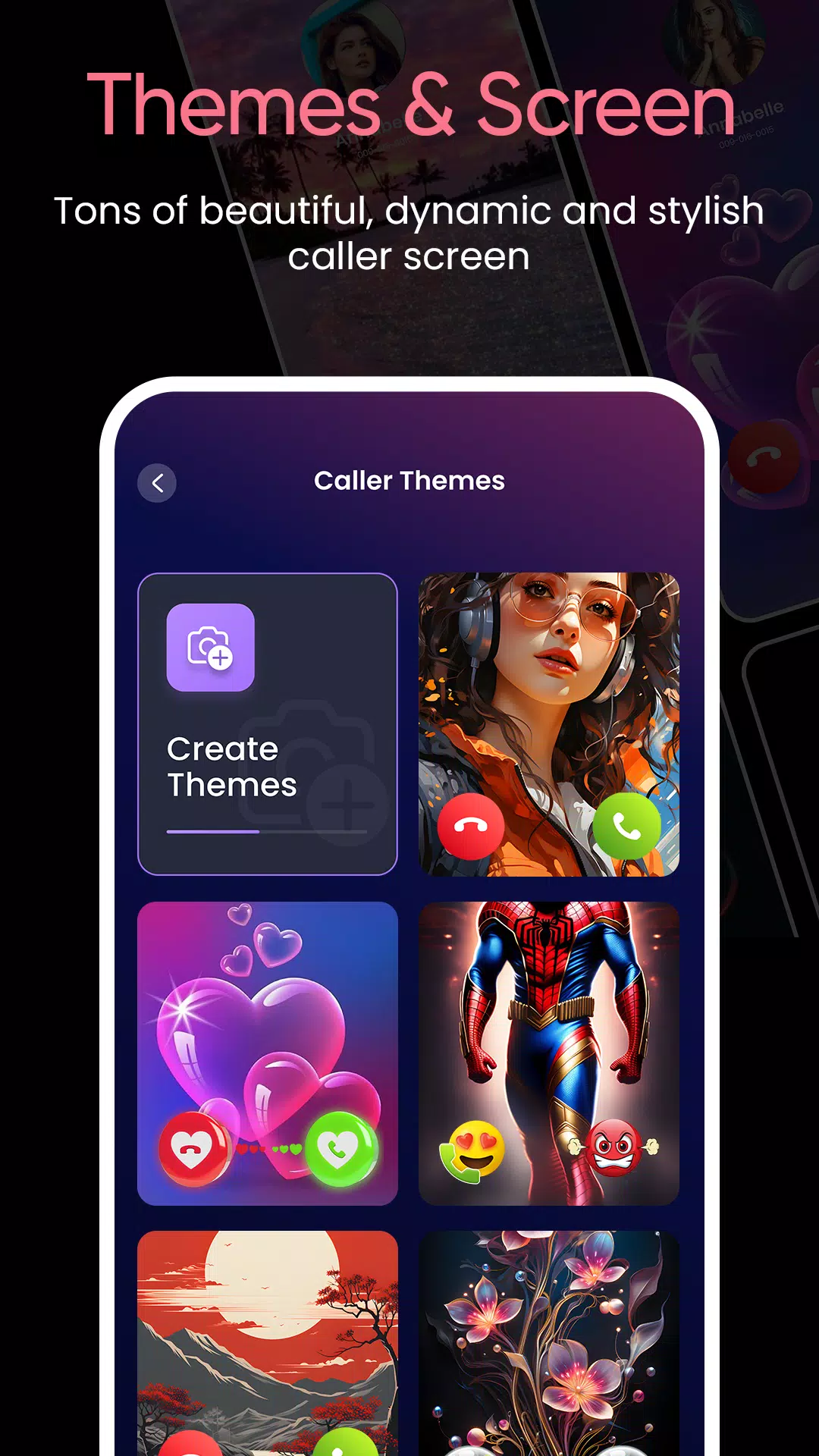 Color Call Screen Caller Theme Screenshots