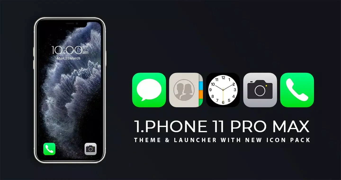 Capturas de tela do IPhone 11 pro Max Launcher