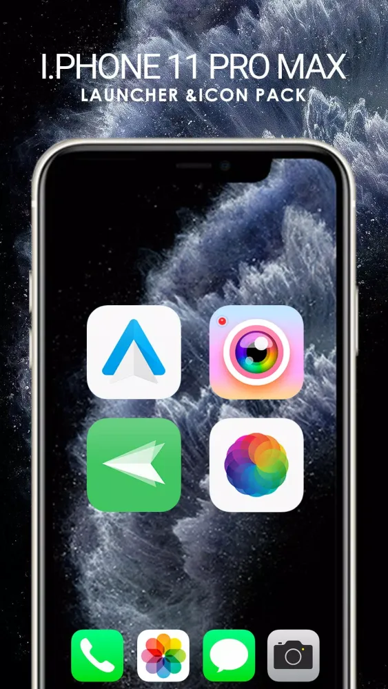 Capturas de tela do IPhone 11 pro Max Launcher