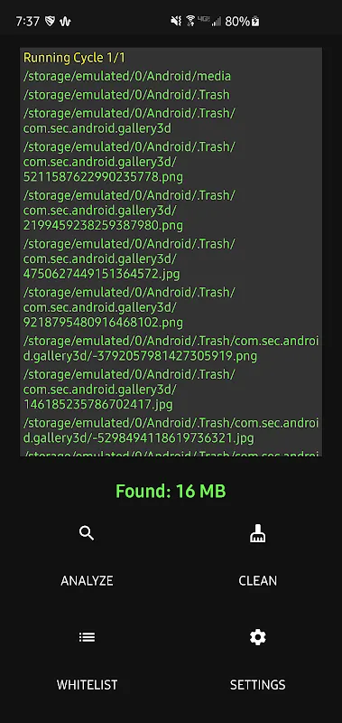 Capturas de pantalla de LTE Cleaner