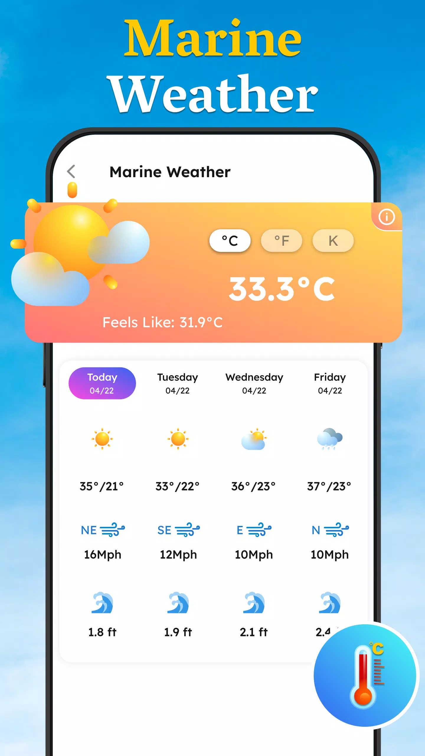 Room Temperature, Thermometer Screenshots