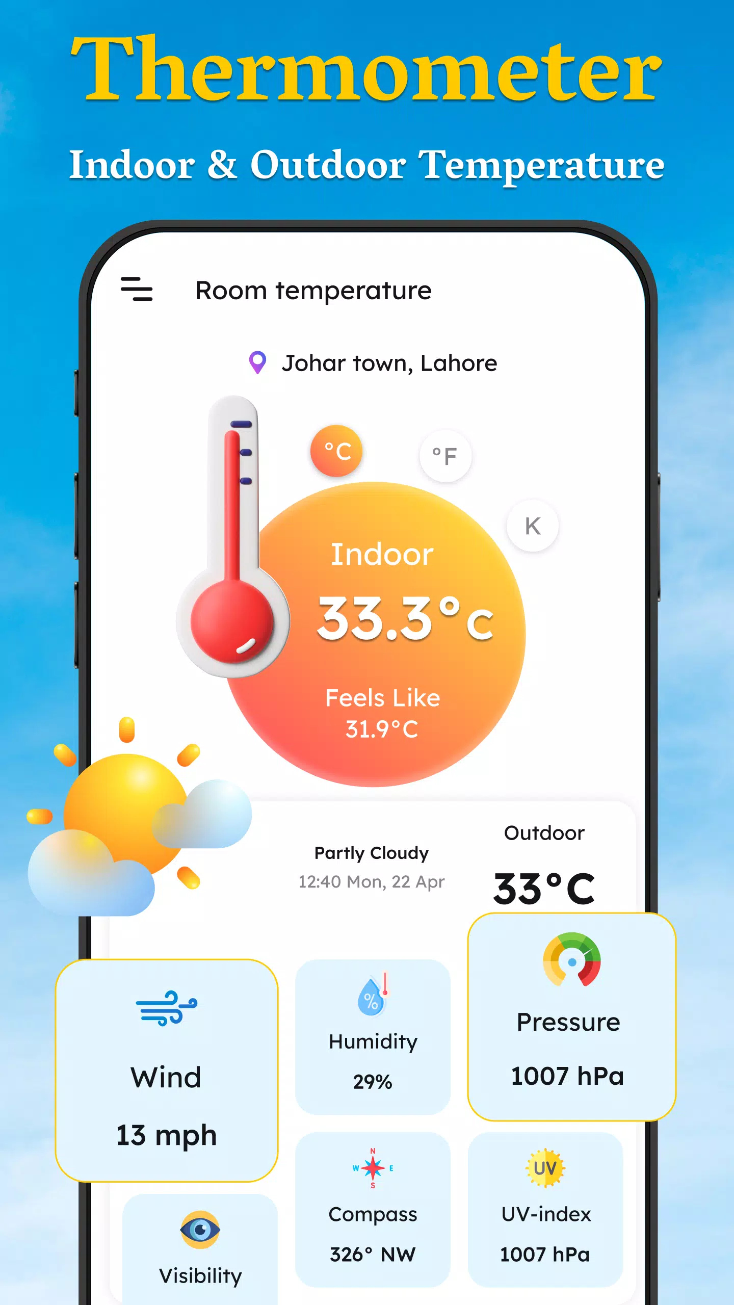 Room Temperature, Thermometer Screenshots