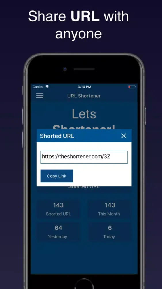 ภาพหน้าจอของ URL Shortener - Lets Short URL