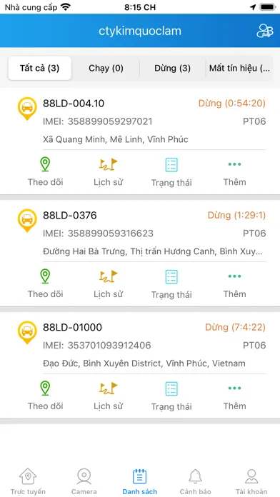 ภาพหน้าจอของ GPS Thiên Phương