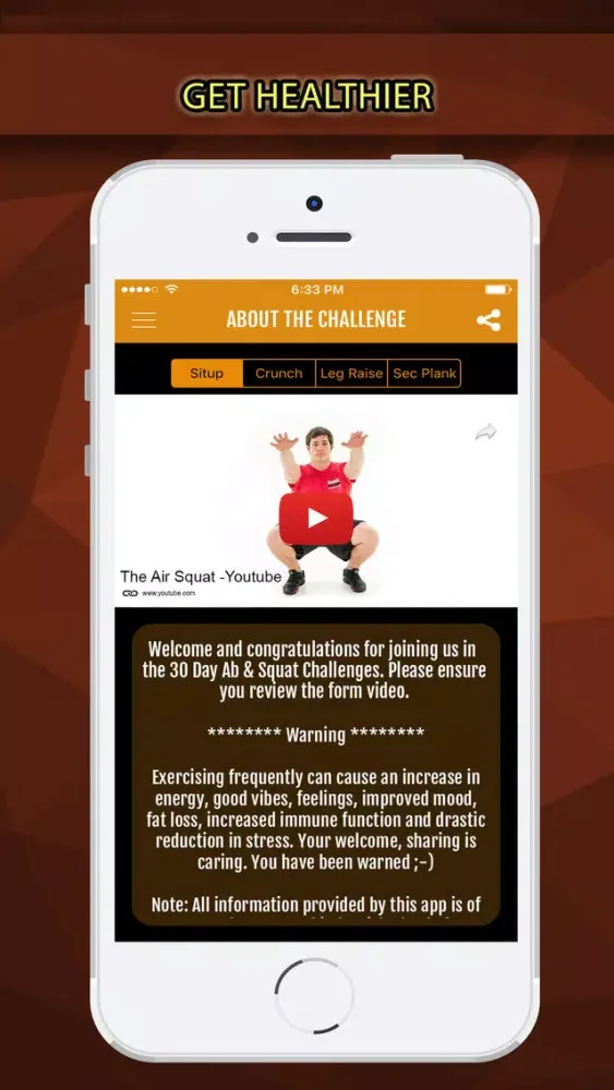 Zrzuty ekranu 30 Day AB and Squat Challenge