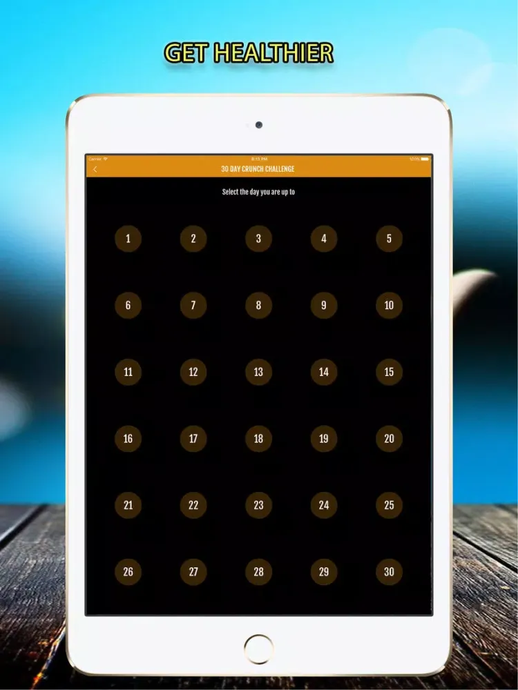 Capturas de tela do 30 Day Crunch Challenge iPad 