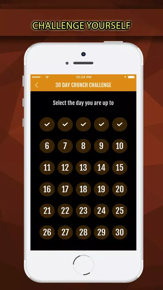 Capturas de tela do 30 Day Crunch Challenge