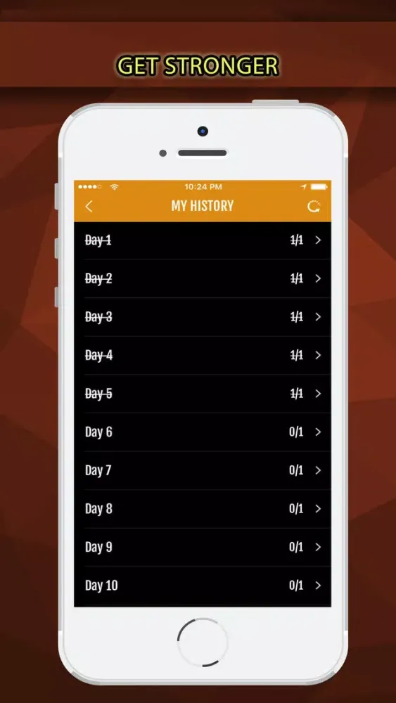 Capturas de tela do 30 Day Crunch Challenge