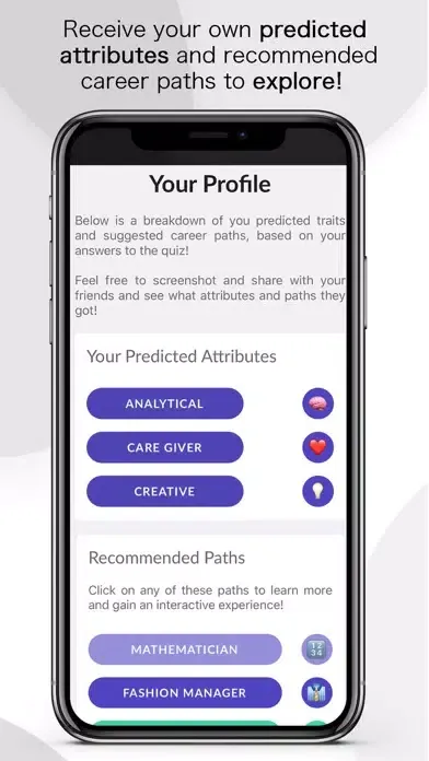 ภาพหน้าจอของ Wayfinder Career Discovery