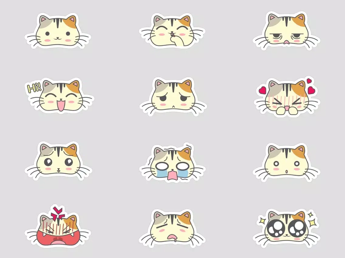 Fun Cat Emoji Sticker Pack - say it the catty way! iPad 應用截圖