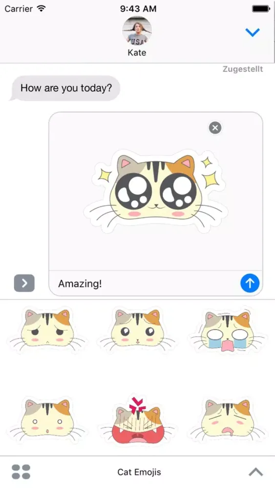 Fun Cat Emoji Sticker Pack - say it the catty way!應用截圖