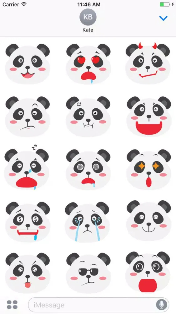 Zrzuty ekranu Super Cute Panda - Emoji Style