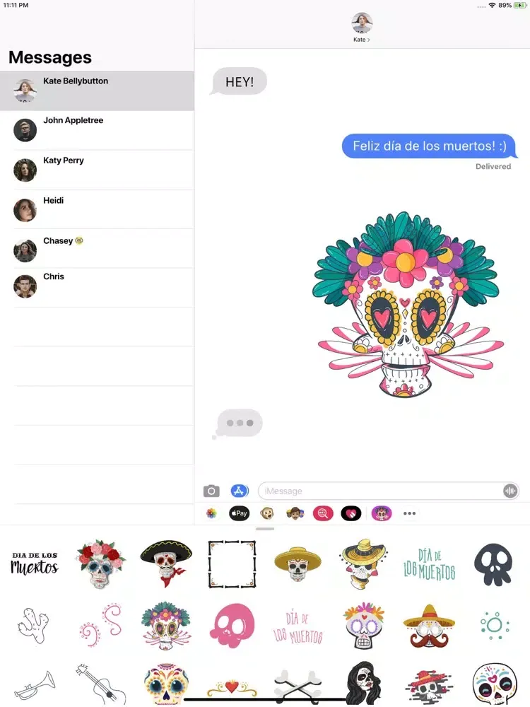 Dia des los Muertos Sugarskull iPad 应用截图