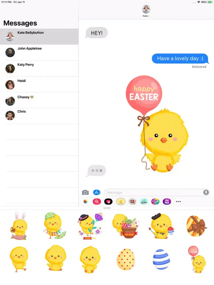 Cute Easter Chick & Egg iPad  Ekran Görüntüleri