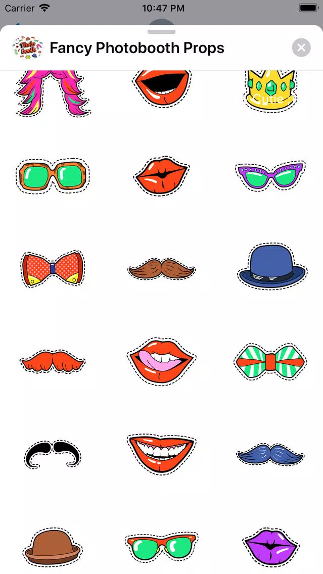 Fancy Selfie Photo Booth Props 스크린샷