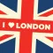 Vintage I Love London Sticker