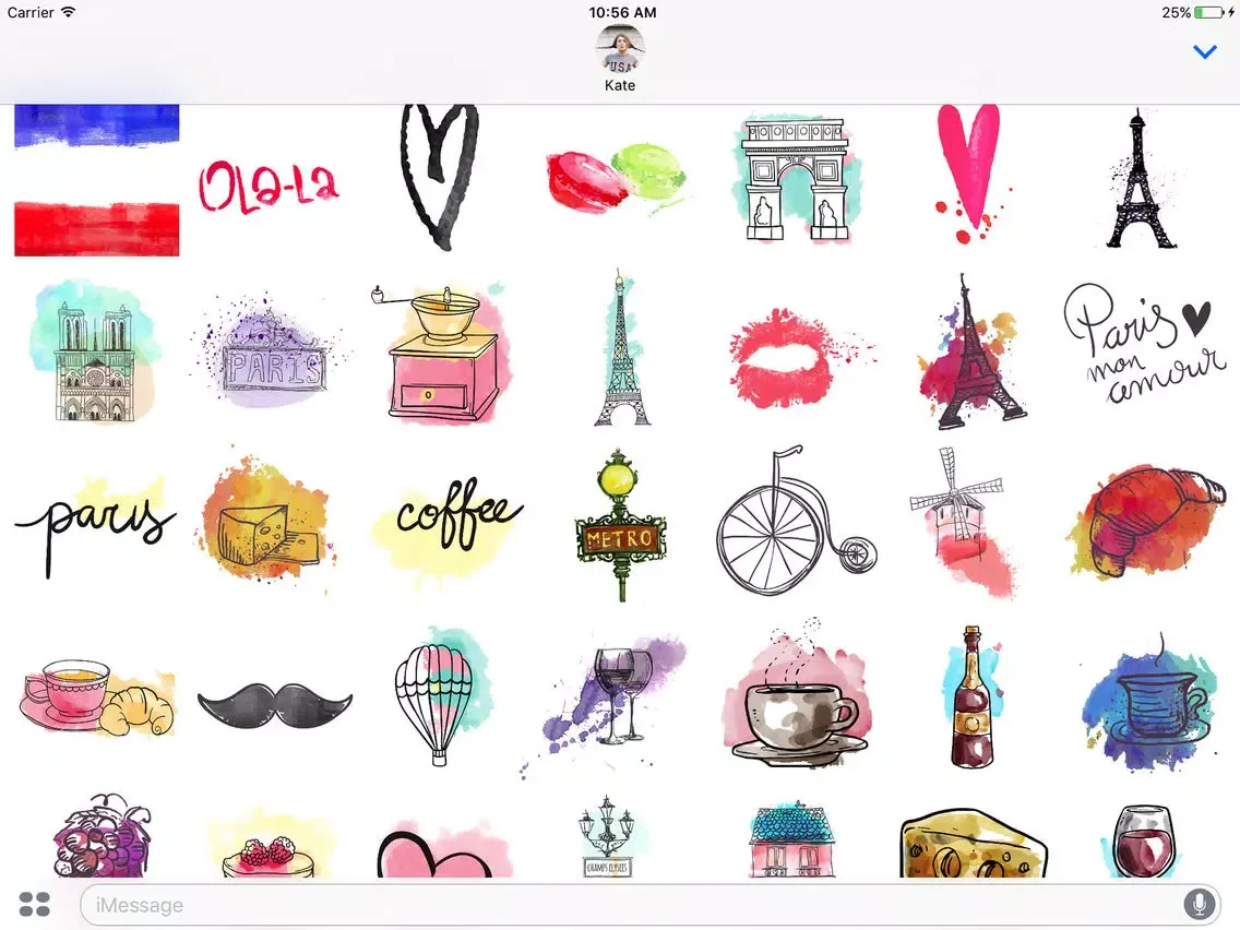 I love Paris Stickerpack - Paris mon amour iPad  স্ক্রিনশট